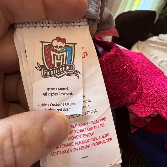 Rubies monster high Silver and Pink Cattie  Noir Tulle Costume Dress - Picture 5 of 8